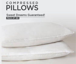 COMPRESSED PILLOWS - 6 PACK