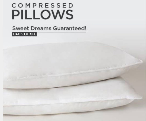 COMPRESSED PILLOWS - 6 PACK