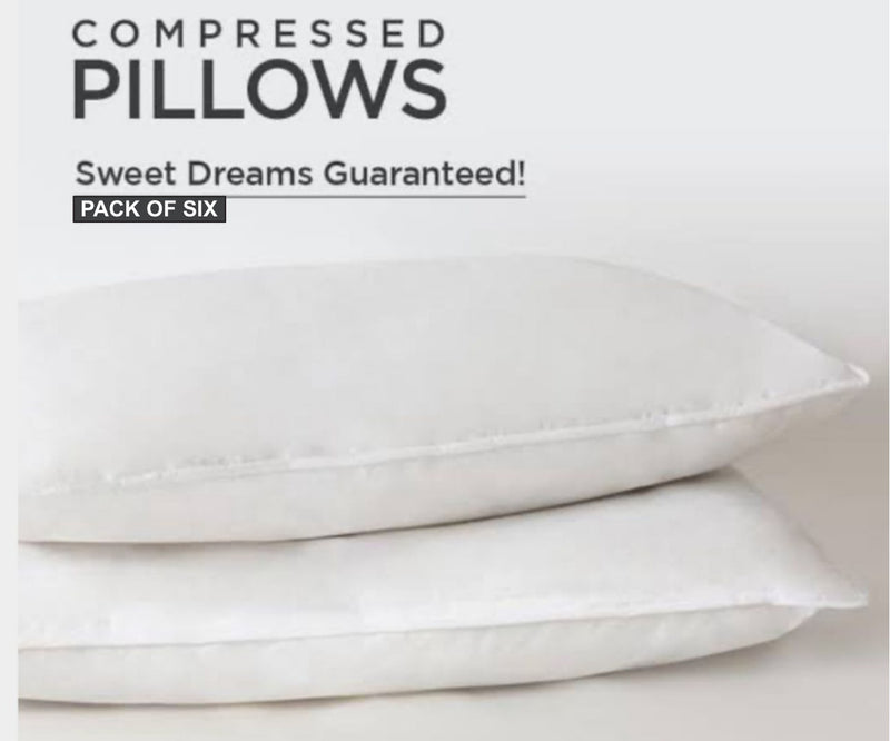 COMPRESSED PILLOWS - 6 PACK