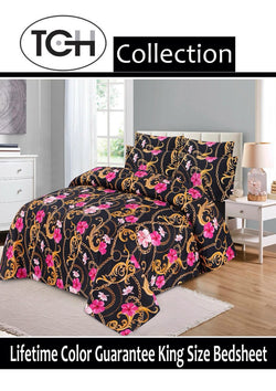 BLACK 3 PIECE COMFORTER SET