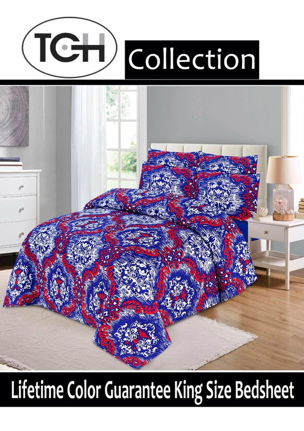 BLUE COMFORTER SET - 6PCS