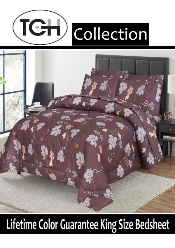 DARK BROWN BEDSHEET SET - 3PCS