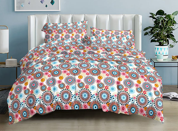 VIBRANT PRINTED BEDSPREAD - 3PCS