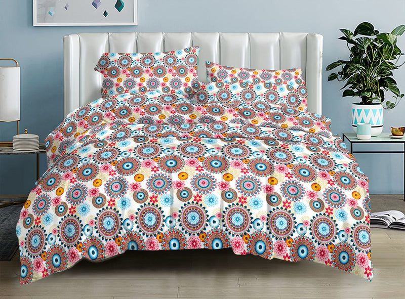 VIBRANT PRINTED BEDSPREAD - 3PCS
