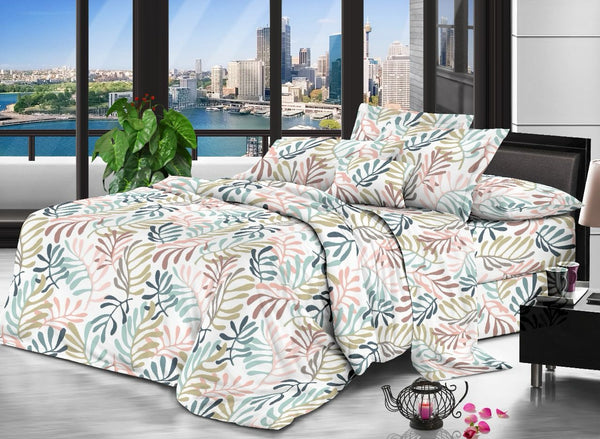 OFF WHITE PRINTED BEDSPREAD - 3PCS