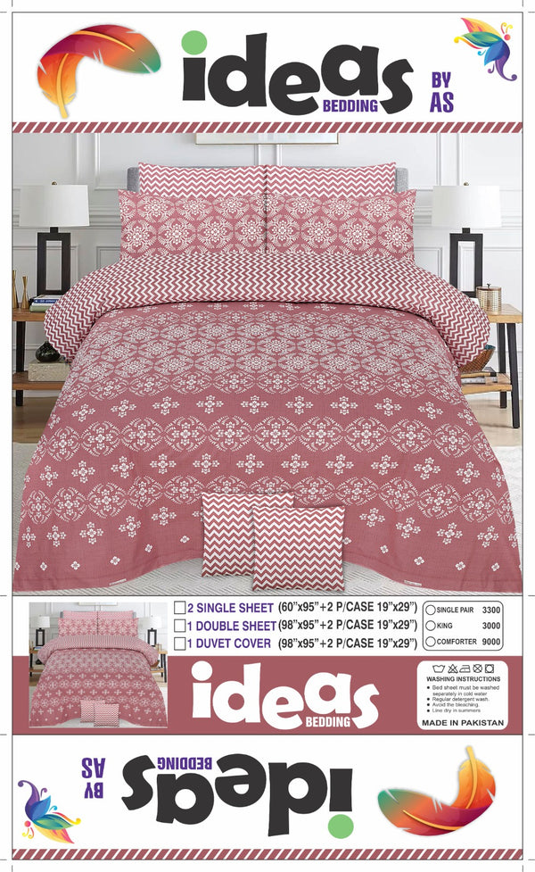 PINK BEDSHEET SET - 3PCS