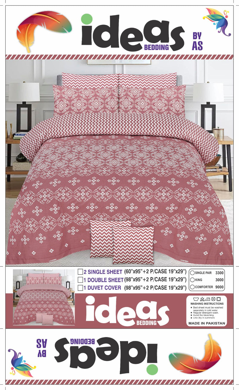 PINK BEDSHEET SET - 3PCS