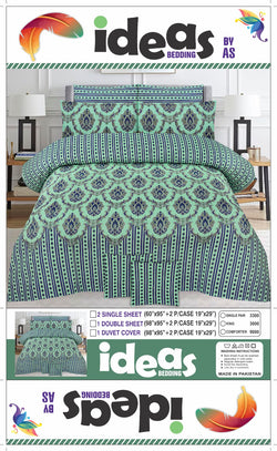 LIGHT GREEN BEDSHEET SET - 3PCS