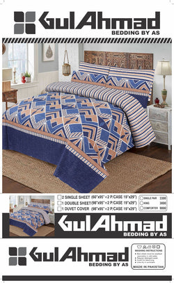NAVY BLUE BEDSHEET SET - 3PCS