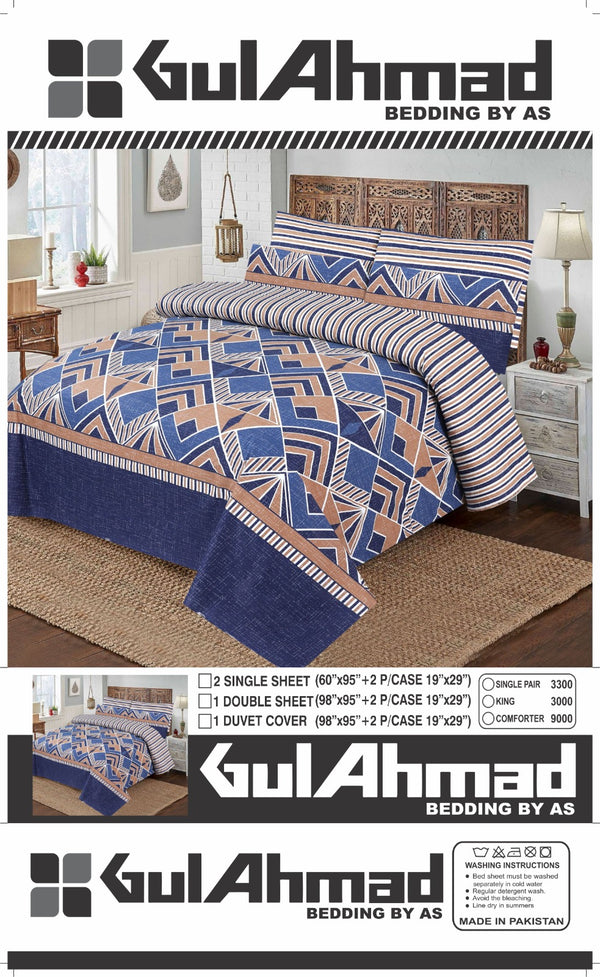 NAVY BLUE BEDSHEET SET - 3PCS