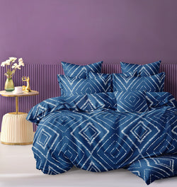 BLUE COLOR PRINTED BEDSPREAD - 3PC