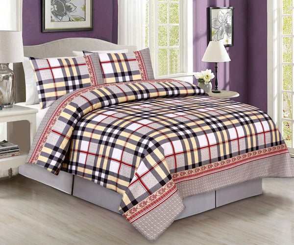 MIXED COLORD COMFORTER SET - 6PC