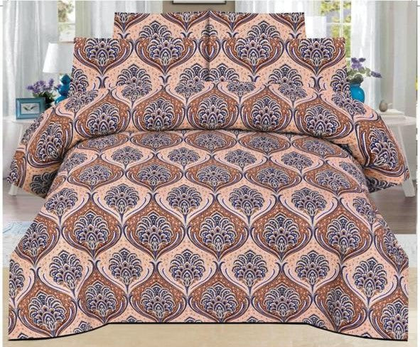 BEIGE COLOR PURE COTTON BEDSHEET - 3PC