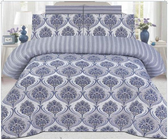 LIGHT BLUE COLOR PURE COTTON BEDSHEET - 3PC