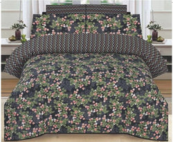 GRAY COLOR PURE COTTON BEDSHEET - 3PC