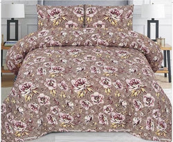 LIGHT BROWN COLOR PURE COTTON BEDSHEET - 3PC