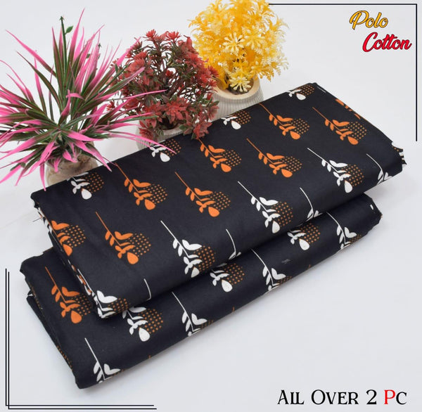 DEEP BLACK WITH SUBTLE PATTERN LINEN SUIT - 2PC