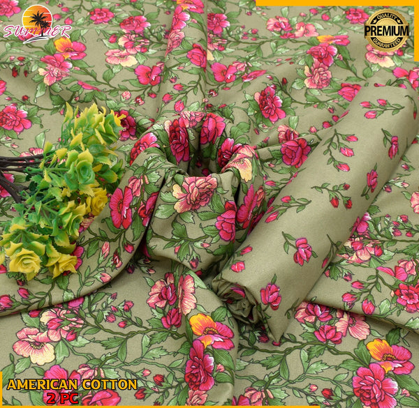 DEEP FOREST GREEN WITH SUBTLE PATTERN LINEN SUIT - 2PC