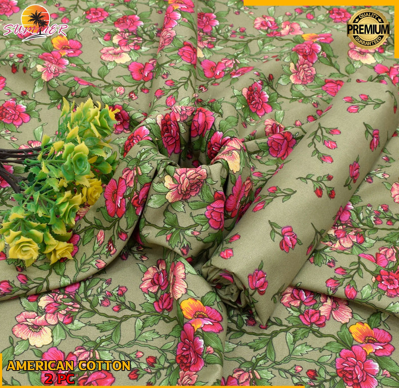 DEEP FOREST GREEN WITH SUBTLE PATTERN LINEN SUIT - 2PC