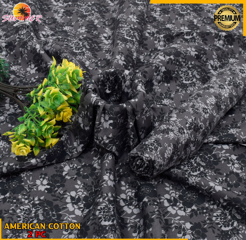 DEEP CHARCOAL WITH SUBTLE PATTERN LINEN SUIT - 2PC