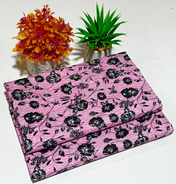 PURPLE WITH FLORAL LINEN SUIT - 2PC