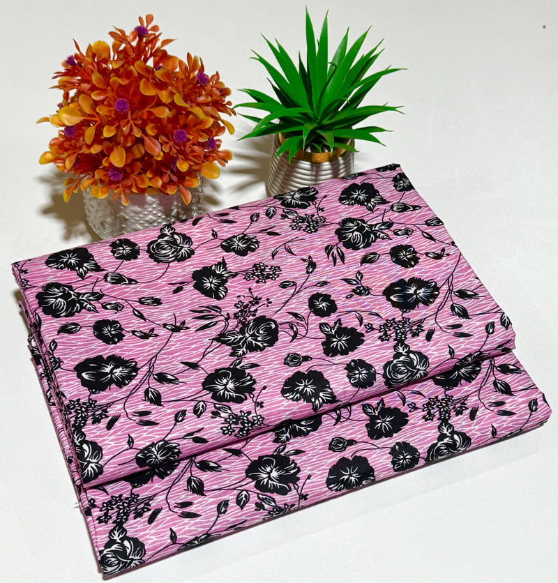 PURPLE WITH FLORAL LINEN SUIT - 2PC