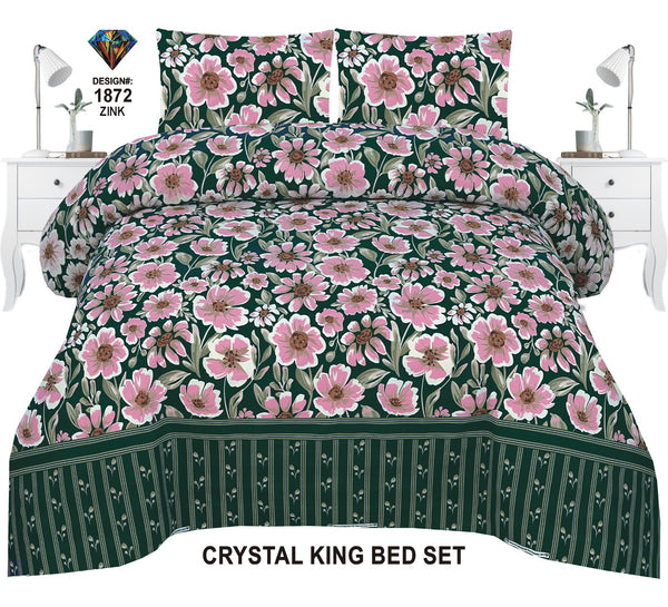 ZINK COLOR PURE COTTON BEDSHEET - 3PC