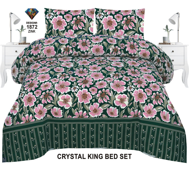 ZINK COLOR PURE COTTON BEDSHEET - 3PC